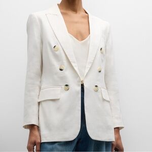 Veroniiic Beard Bexley Off White Linen Blazer